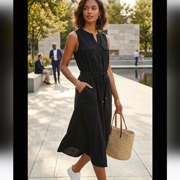 Merona Dresses & Skirts - Merona Black Sleeveless Maxi Dress
